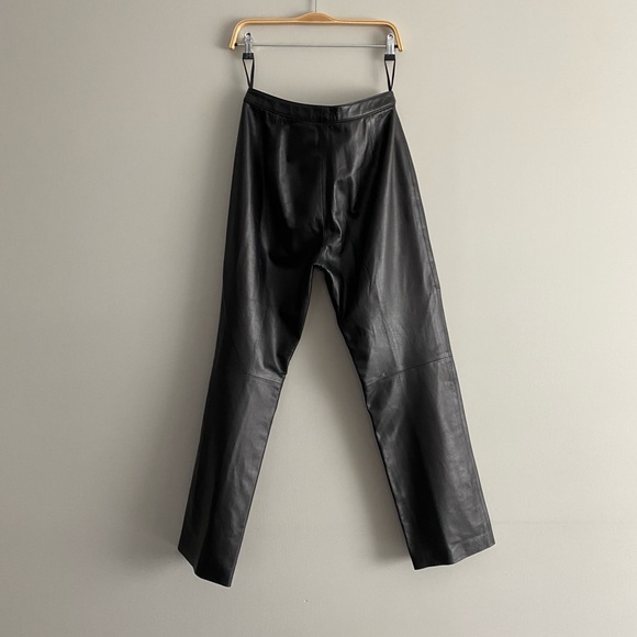 Vintage Straight Leg Leather Trousers - Picture 2 of 8